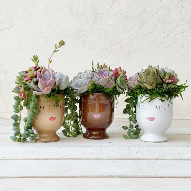 miniature head planters